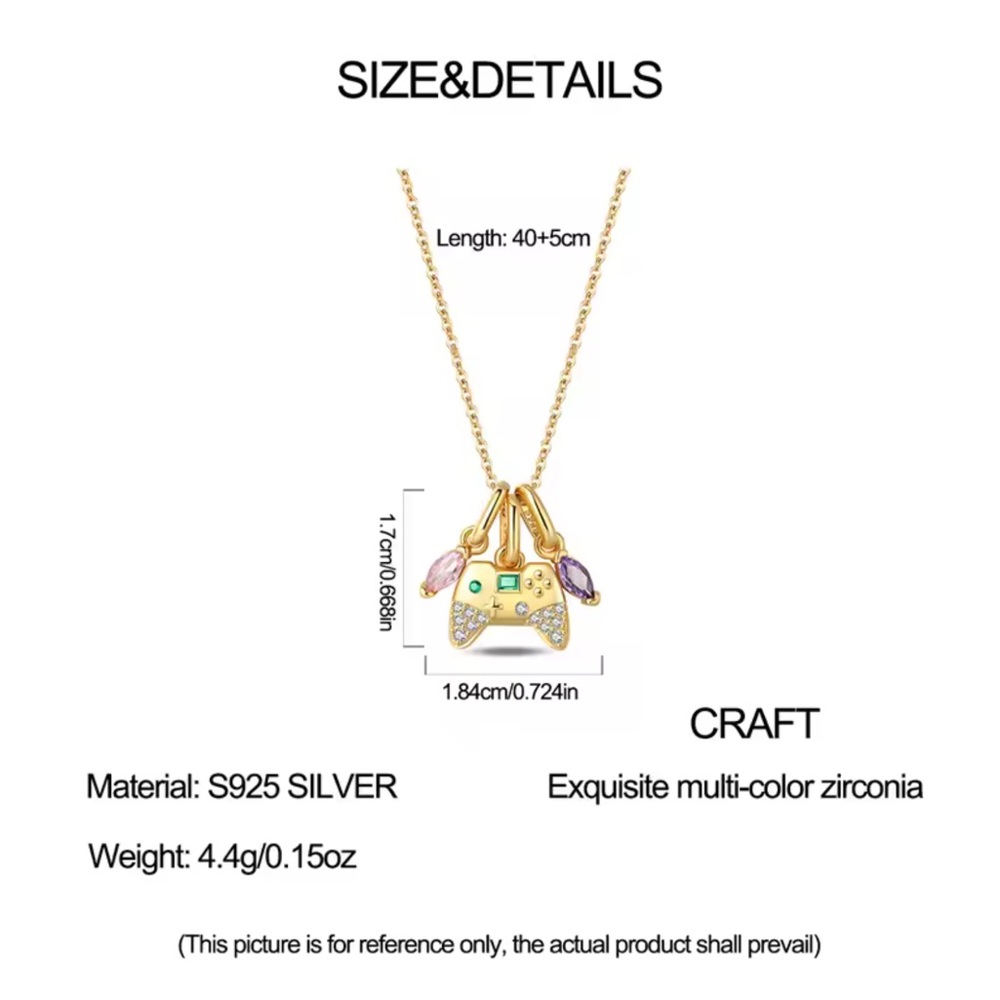 🌟 14K Gold Plated Game Controller Pendant Necklace - Picture 7 of 10